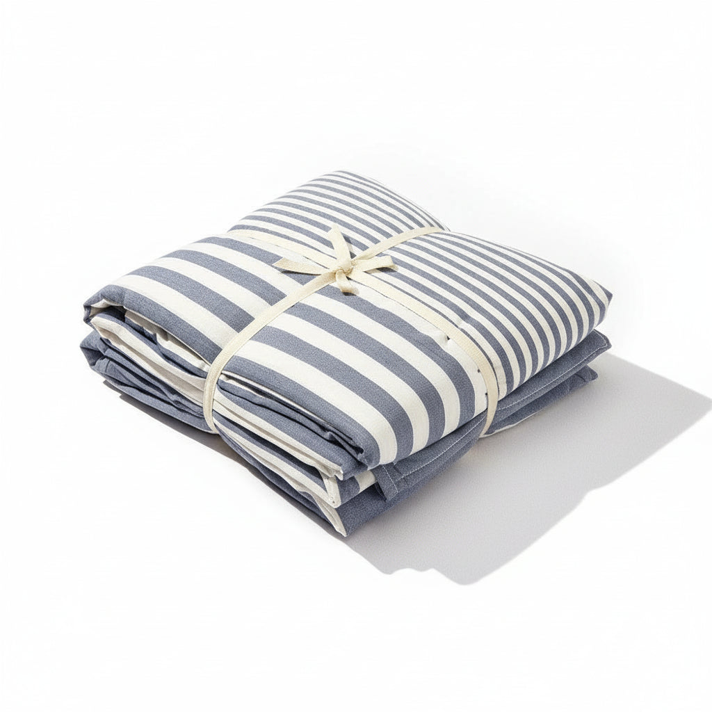 Premium Bettwäsche-Set gestreift 4-teilig | 100% Baumwolle - Generated Image 2