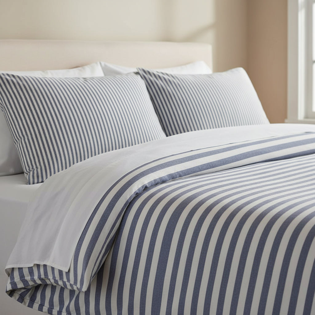 Premium Bettwäsche-Set gestreift 4-teilig | 100% Baumwolle - Generated Image 6