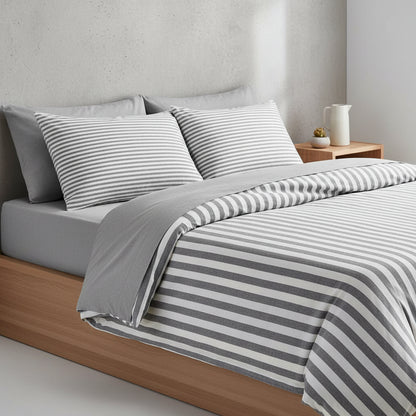Premium Bettwäsche-Set gestreift 4-teilig | 100% Baumwolle - Generated Image 13