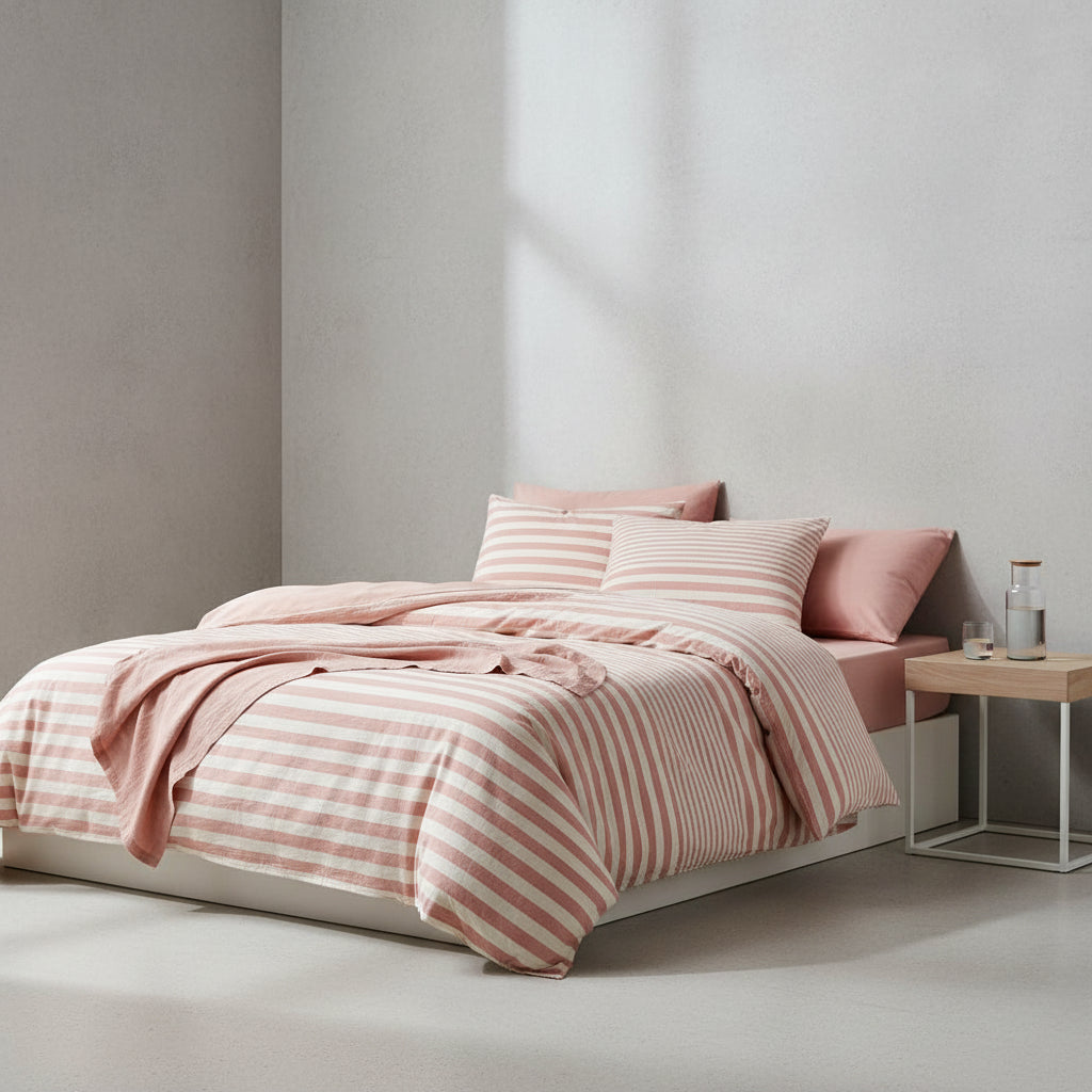 Premium Bettwäsche-Set gestreift 4-teilig | 100% Baumwolle - Generated Image 7