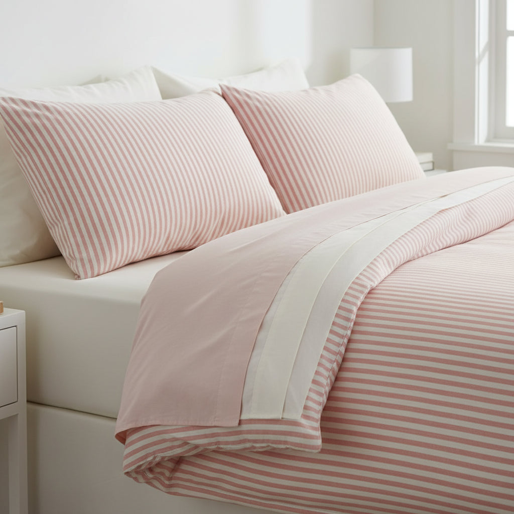Premium Bettwäsche-Set gestreift 4-teilig | 100% Baumwolle - Generated Image 10