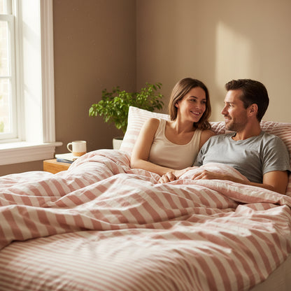 Premium Bettwäsche-Set gestreift 4-teilig | 100% Baumwolle - Generated Image 11