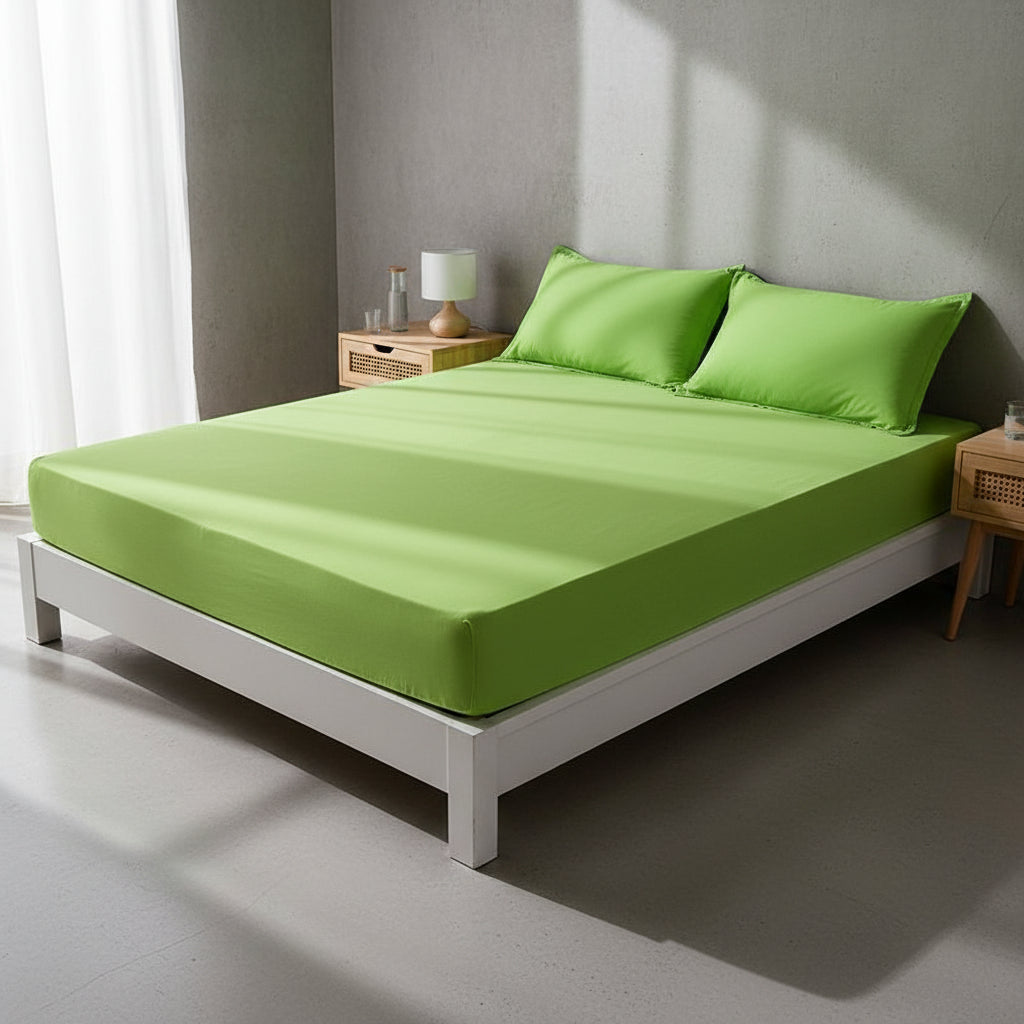 Premium Jersey Spannbettlaken-Set Baumwolle | Bügelfrei - Generated Image 1