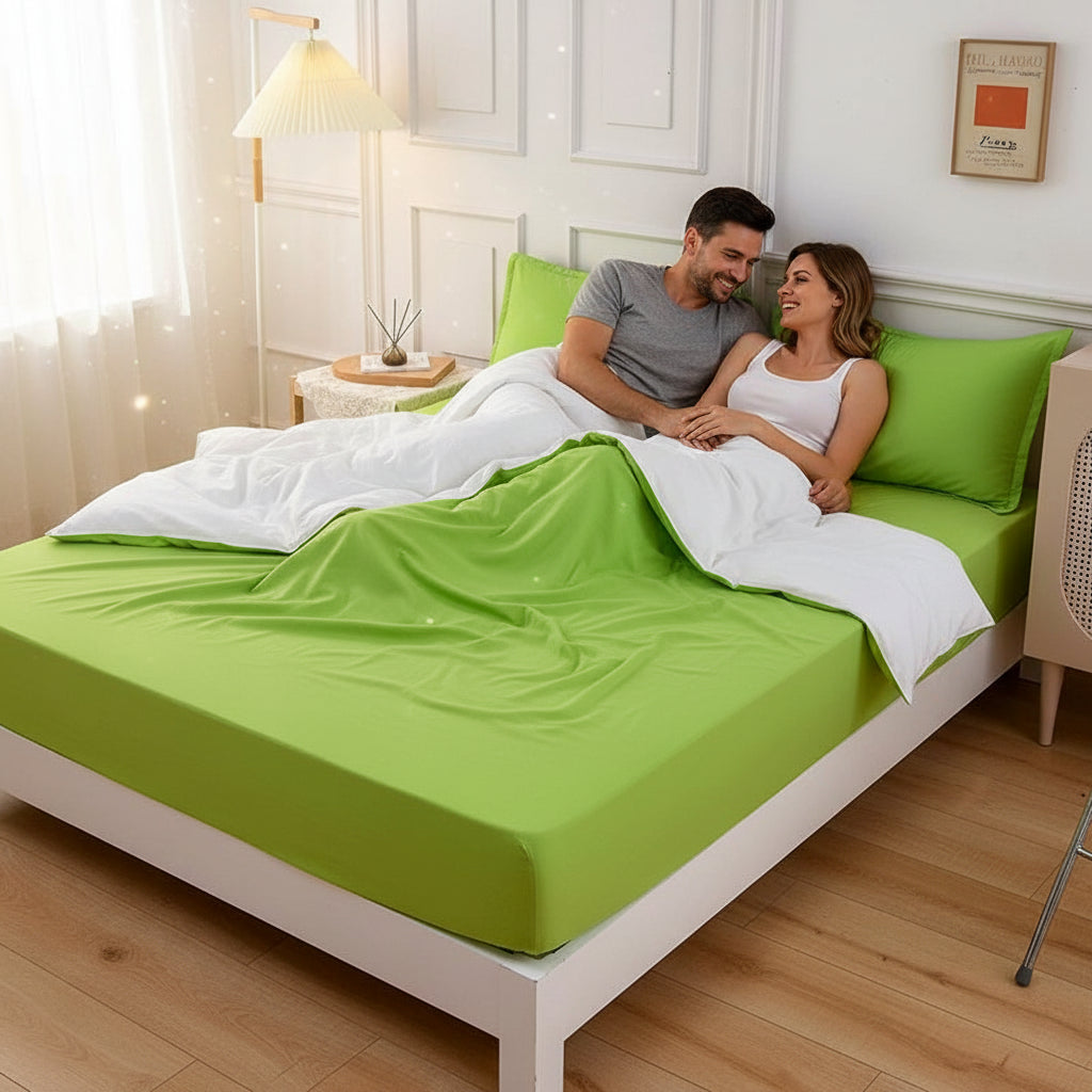 Premium Jersey Spannbettlaken-Set Baumwolle | Bügelfrei - Generated Image 5