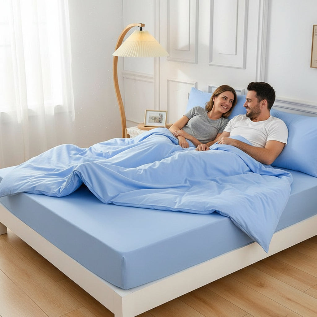 Premium Jersey Spannbettlaken-Set Baumwolle | Bügelfrei - Generated Image 35
