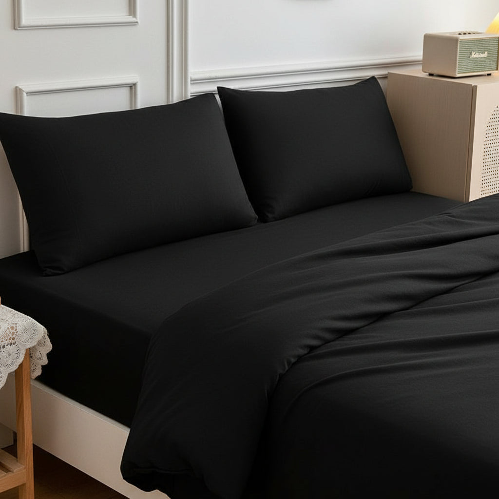 Premium Jersey Spannbettlaken-Set Baumwolle | Bügelfrei - Generated Image 10