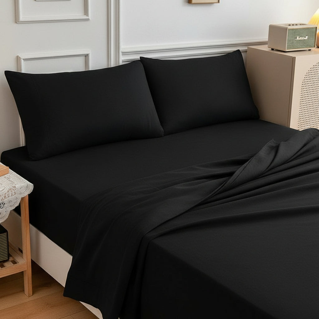 Premium Jersey Spannbettlaken-Set Baumwolle | Bügelfrei - Generated Image 12