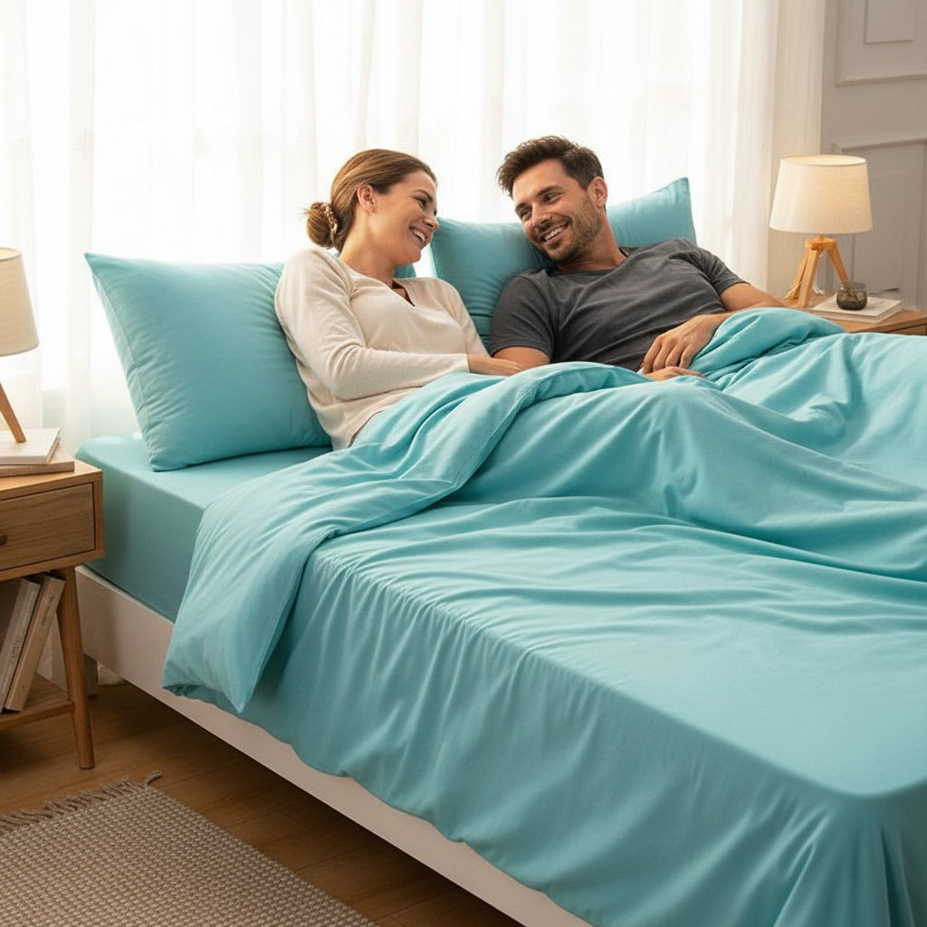 Premium Jersey Spannbettlaken-Set Baumwolle | Bügelfrei - Generated Image 47