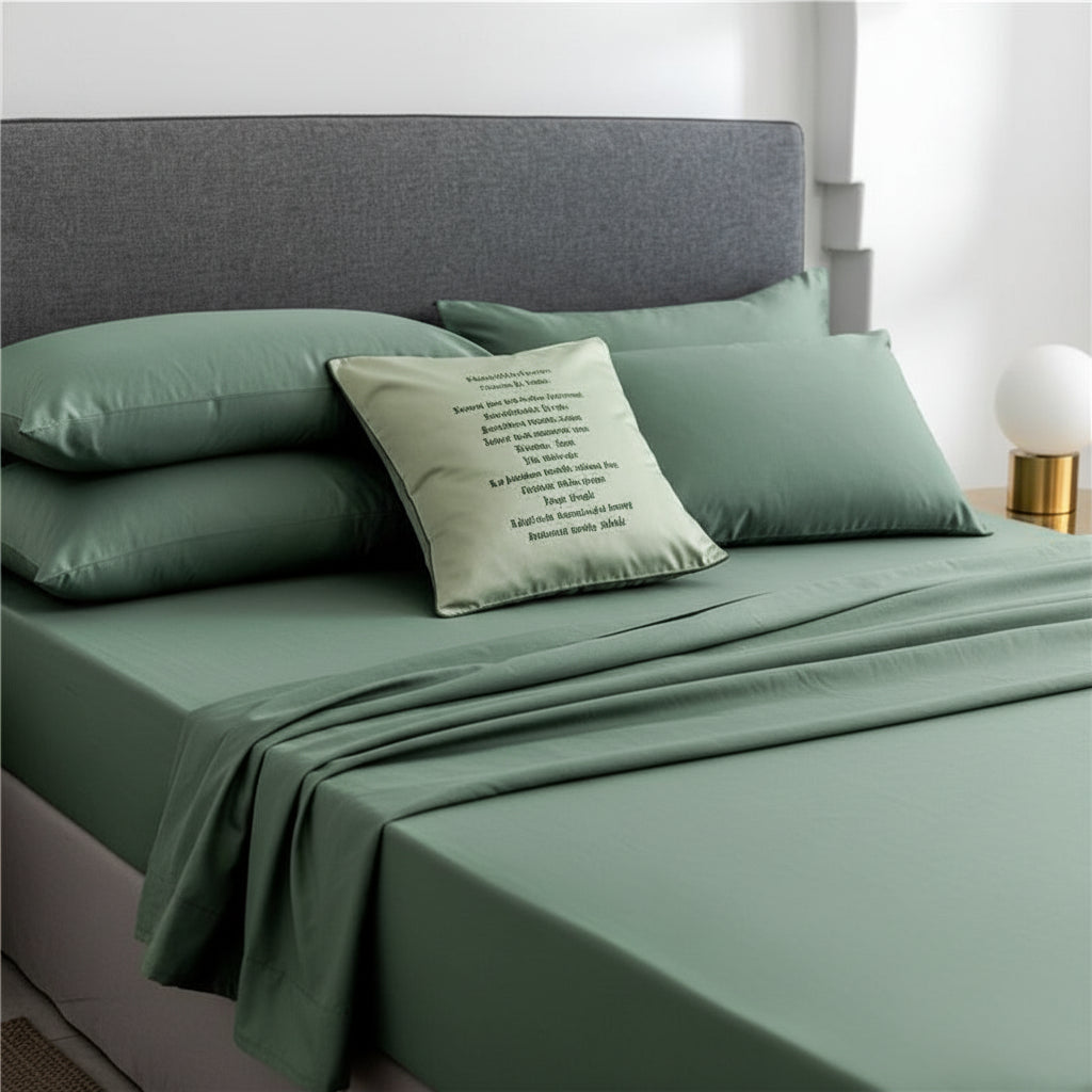 Premium Spannbettlaken Baumwolle | Atmungsaktiv & Bügelfrei - Generated Image 4