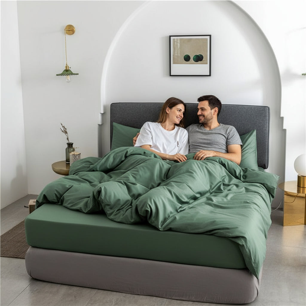 Premium Spannbettlaken Baumwolle | Atmungsaktiv & Bügelfrei - Generated Image 5