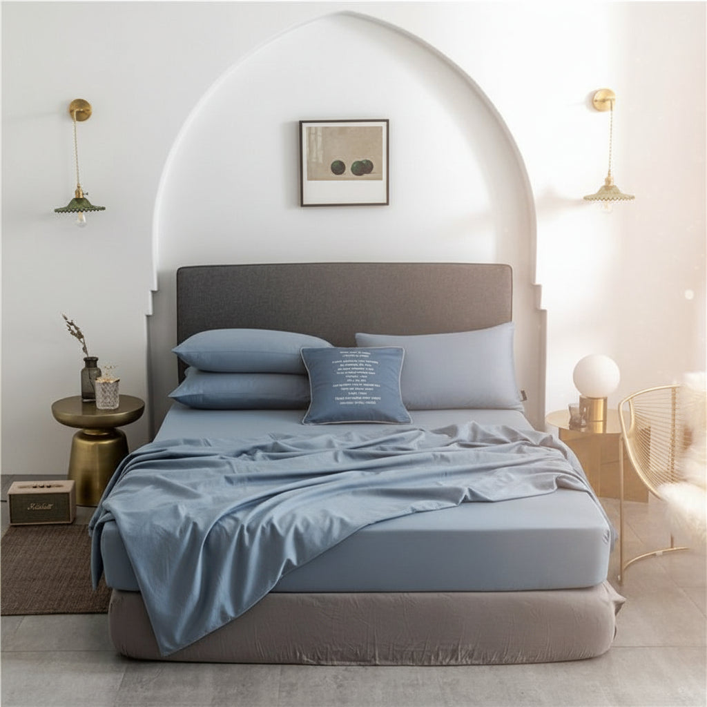 Premium Spannbettlaken Baumwolle | Atmungsaktiv & Bügelfrei - Generated Image 9