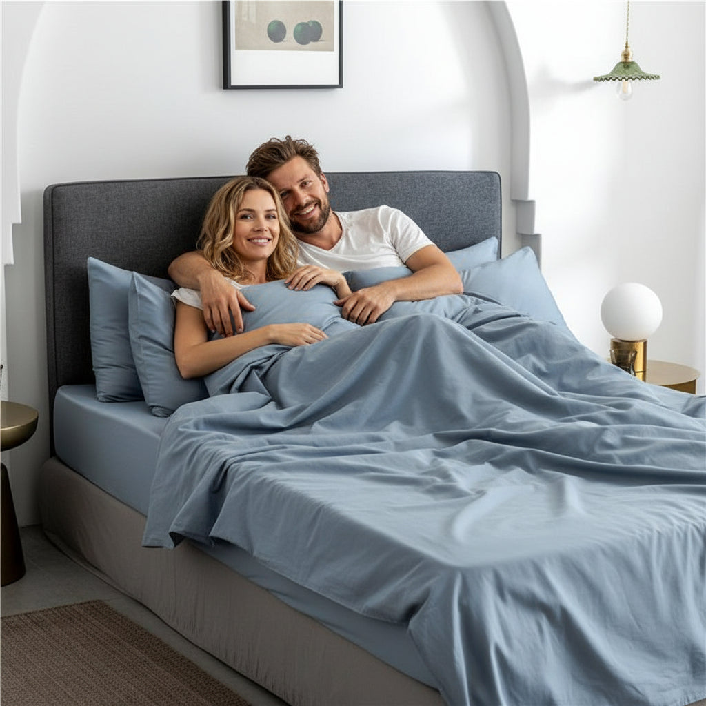 Premium Spannbettlaken Baumwolle | Atmungsaktiv & Bügelfrei - Generated Image 11