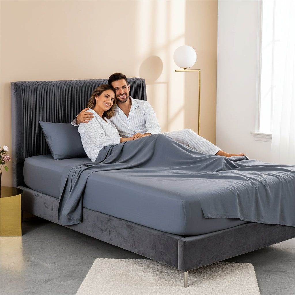 Premium Spannbettlaken Baumwolle | Atmungsaktiv & Bügelfrei - Generated Image 41