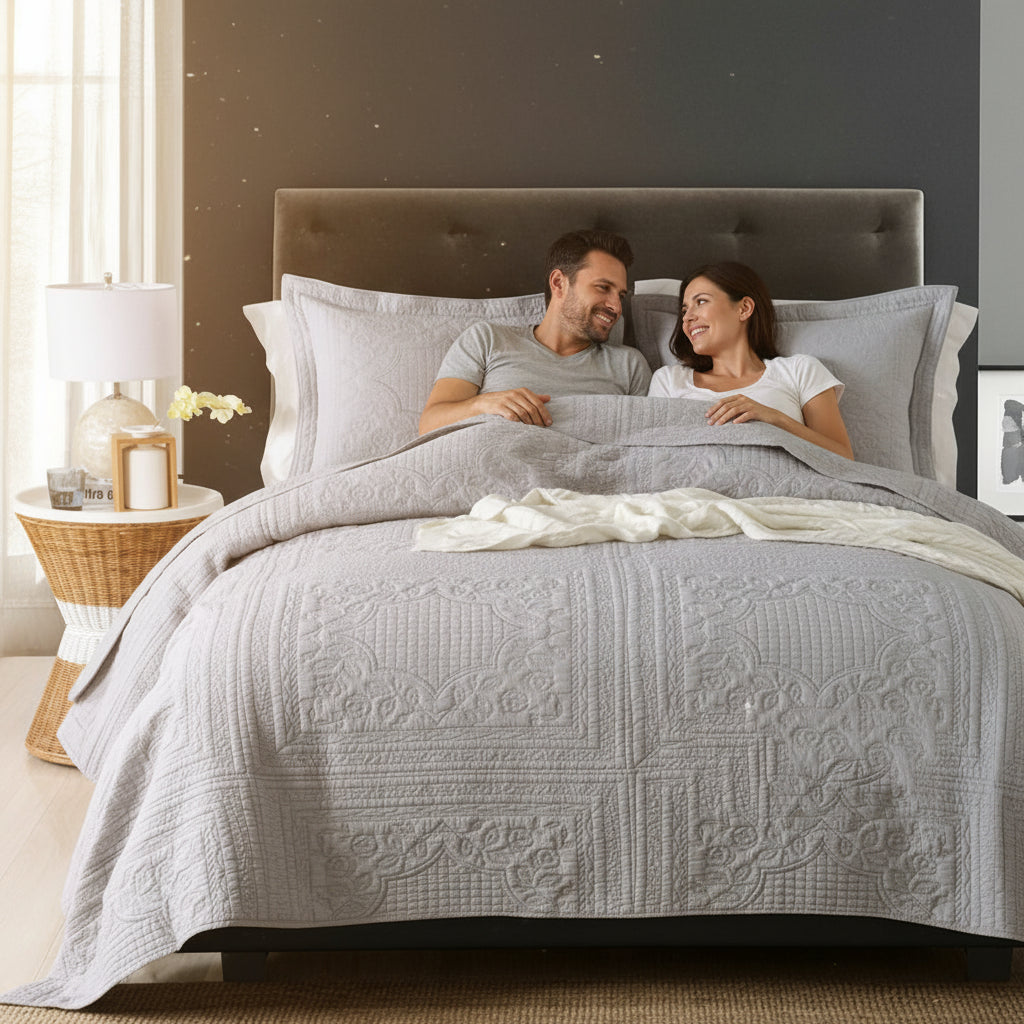 Set 3-teilig Premium Tagesdecke Steppdecke XXL | Pflegeleicht - Generated Image 35