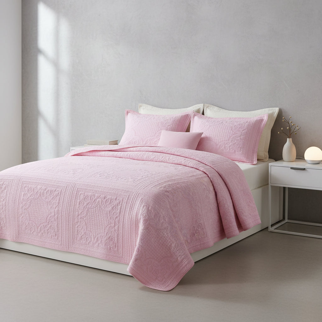 Set 3-teilig Premium Tagesdecke Steppdecke XXL | Pflegeleicht - Generated Image 1