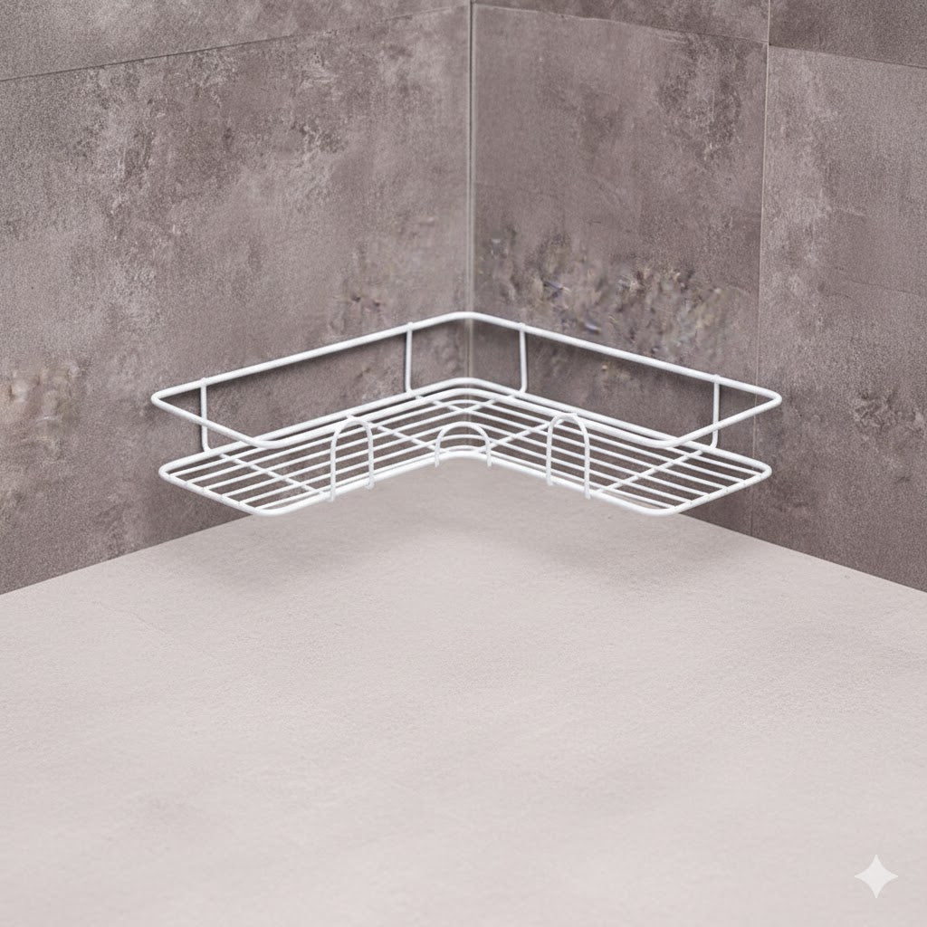 Praktisches Eckregal ohne Bohren für Dusche | Rostfrei