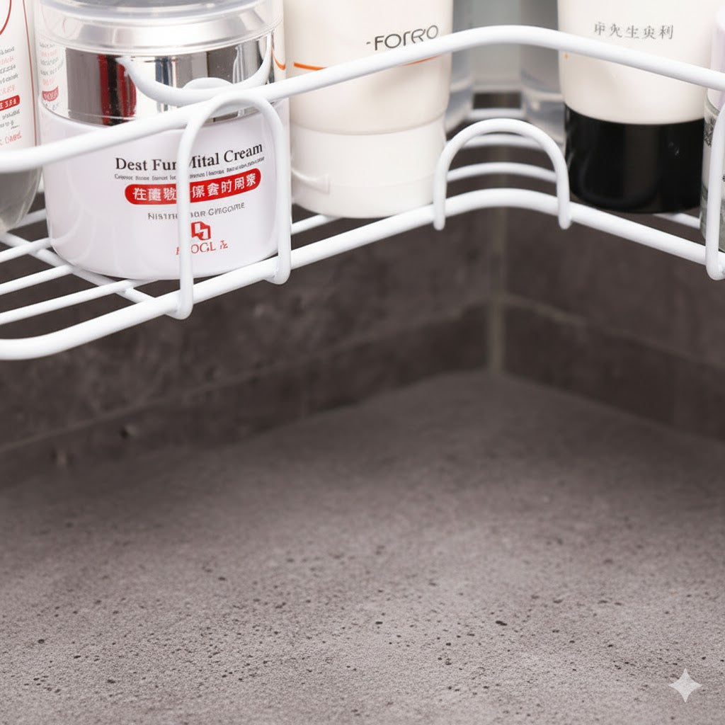 Praktisches Eckregal ohne Bohren für Dusche | Rostfrei