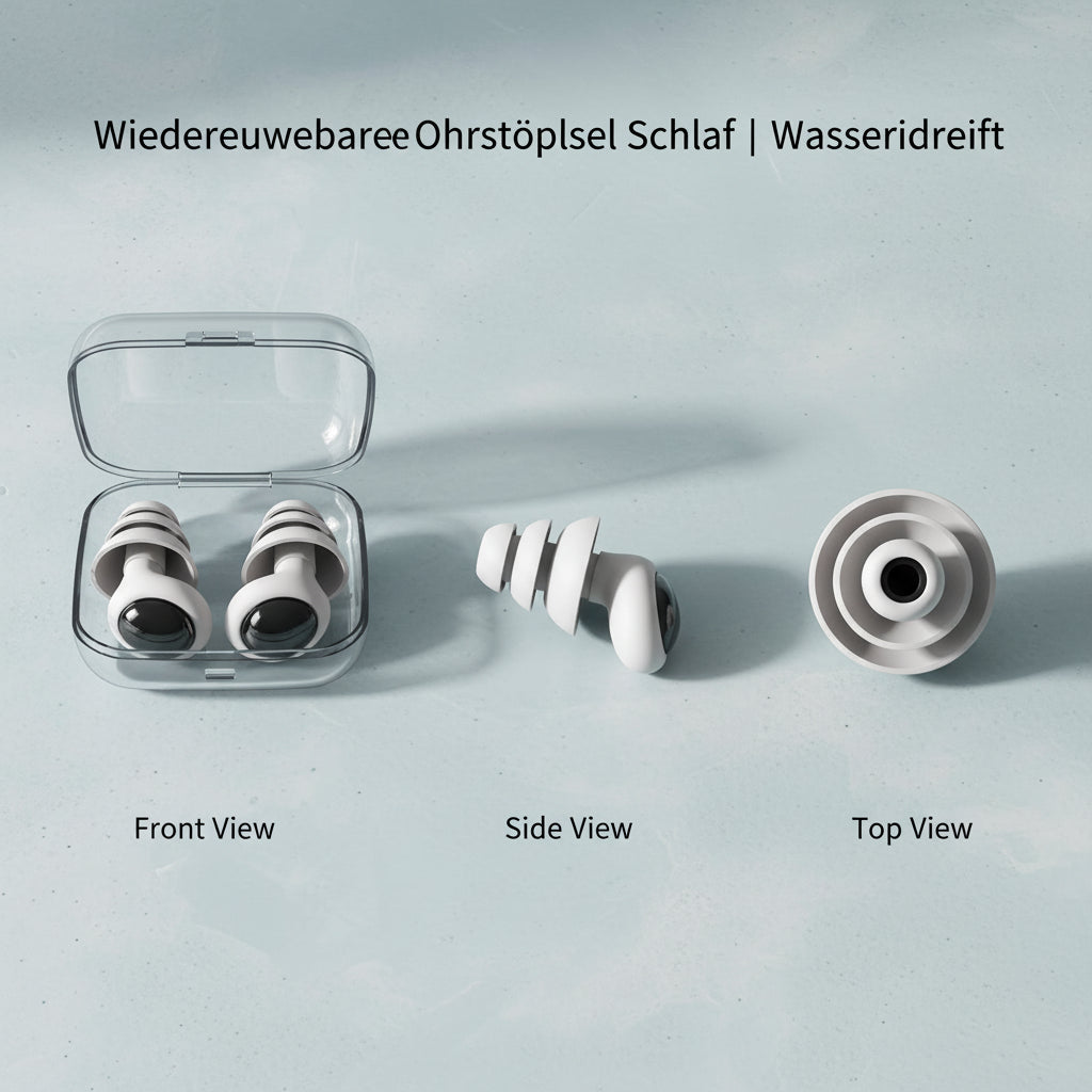 Wiederverwendbare Ohrstöpsel Schlaf | Wasserdicht - Generated Image 3