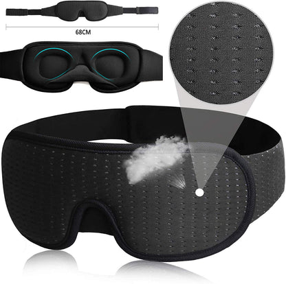 K & S | 3D Schlafmaske Hohlraum Augenmaske – Lichtdicht & Druckfrei für Schlaf & Reisen