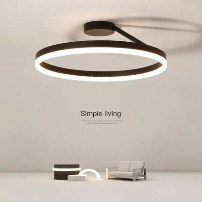 K & S | LED Deckenleuchte – Moderne Designer Deckenlampe mit Ringdesign für Schlafzimmer & Esszimmer