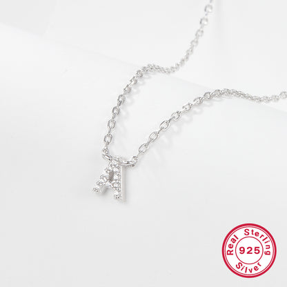 K & S | Damen Halskette 925 Silber mit Buchstabe – Eleganter Initialen Schmuck & Geschenkidee