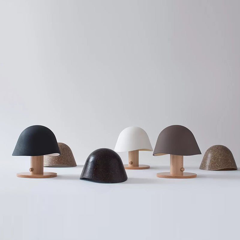 K & S | Designer Tischlampe – Moderne Schreibtischlampe aus Holz mit Augenschutz & warmem LED-Licht