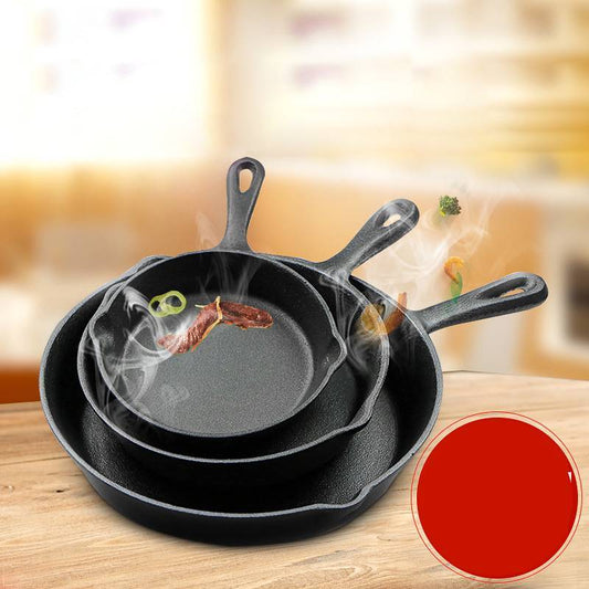 K & S | Gusseisen Steakpfannen Set 3-teilig – Langlebig & Induktion geeignet