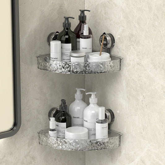 K & S | Duschregal Eckregal ohne Bohren – Stabil mit Saugnapf für Bad & Dusche