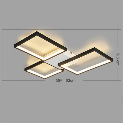 K & S | LED Deckenleuchte – Moderne geometrische Deckenlampe in Warmweiß für Wohnzimmer & Schlafzimmer