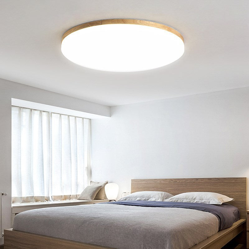 K & S | LED Deckenleuchte – Japanisch minimalistische Deckenlampe aus Holz für Schlafzimmer & Wohnzimmer