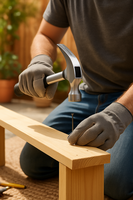 K & S | Beschichteter Schlosserhammer mit Klauen - Robuster Hammer für Handwerk, Bau & Heimwerken