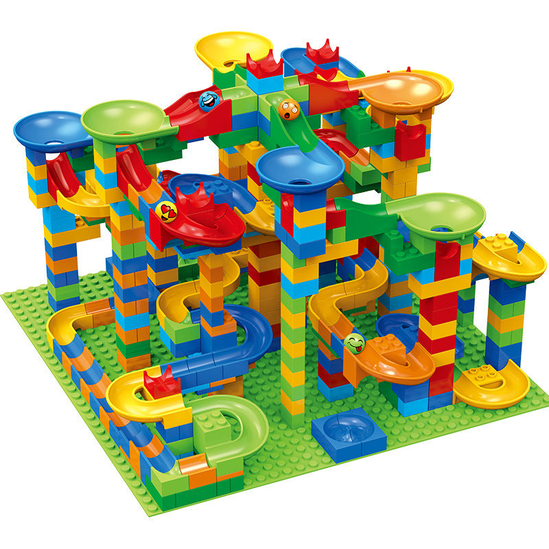K & S | Große Kugelbahn Bausteine Set - Kreatives Lernspielzeug & Konstruktionsspiel für Kinder