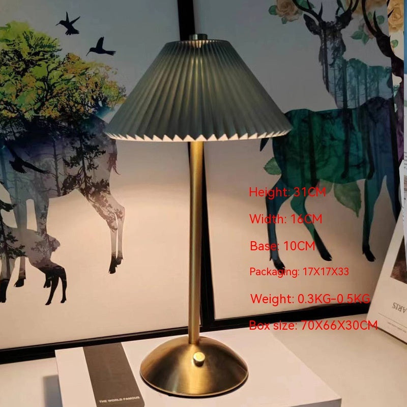 K & S | Designer Tischlampe – Elegante LED Pilzlampe aus Metall für Schlafzimmer & Wohnzimmer