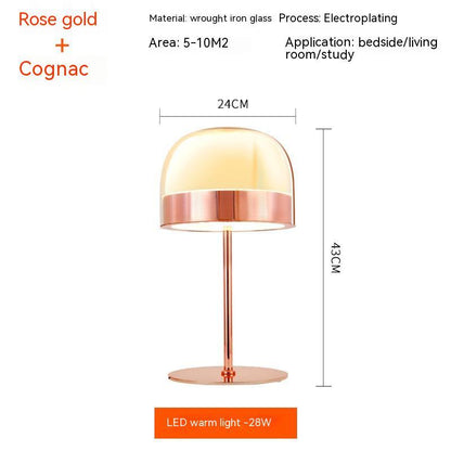 K & S | Designer Tischlampe – Moderne Glasleuchte im luxuriösen Stil für Wohnzimmer & Schlafzimmer