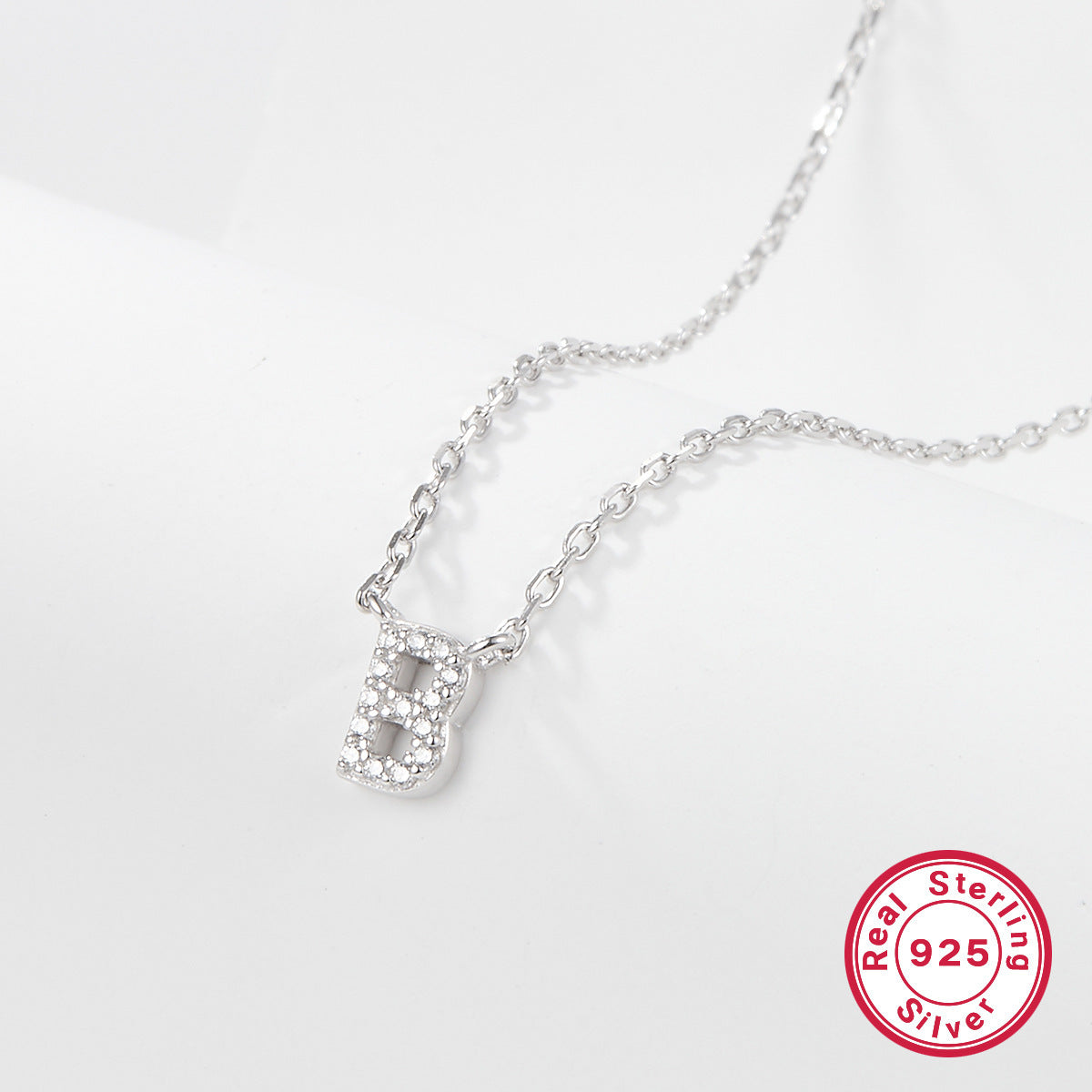 K & S | Damen Halskette 925 Silber mit Buchstabe – Eleganter Initialen Schmuck & Geschenkidee