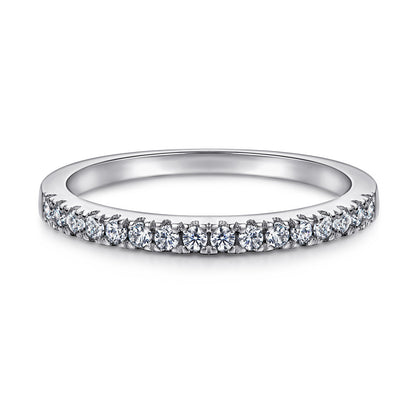 K & S | Damenring Set 925 Silber mit Quadrat Diamant – Eleganter 18K Schmuck Zweier Set