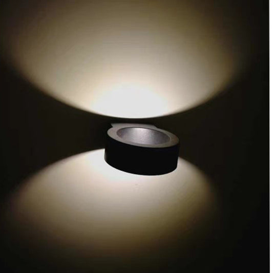 K & S | Runde LED Außenwandleuchte – Moderne wasserdichte Gartenlampe für Terrasse & Hauswand