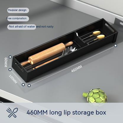 K & S | Schubladen Organizer Aluminium 4-lagig – Platzsparend & Ohne Bohren für Küche & Bad