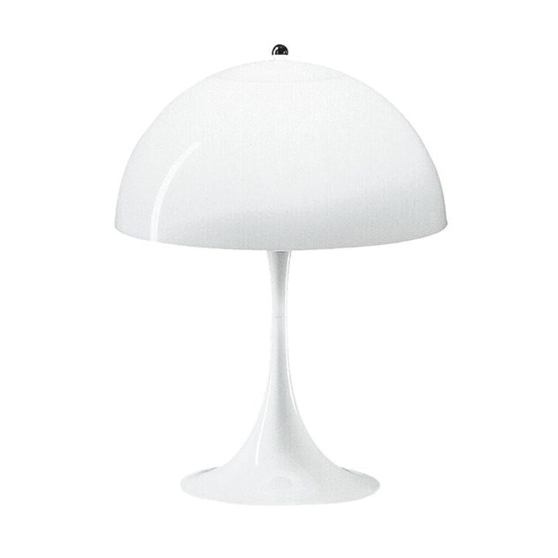 K & S | Designer Pilzlampe – Moderne weiße Tischlampe im Retro-Stil als stilvolle LED Nachttischlampe