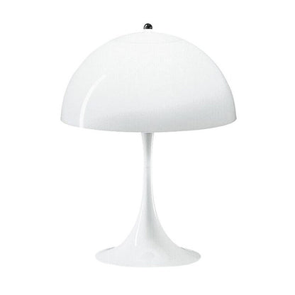 K & S | Designer Pilzlampe – Moderne weiße Tischlampe im Retro-Stil als stilvolle LED Nachttischlampe