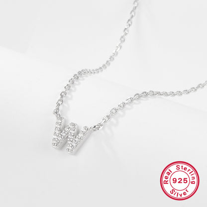 K & S | Damen Halskette 925 Silber mit Buchstabe – Eleganter Initialen Schmuck & Geschenkidee