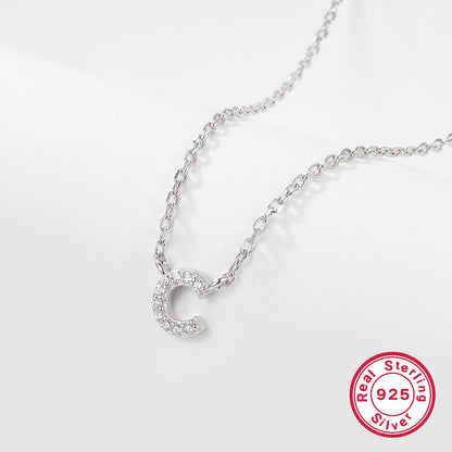 K & S | Damen Halskette 925 Silber mit Buchstabe – Eleganter Initialen Schmuck & Geschenkidee