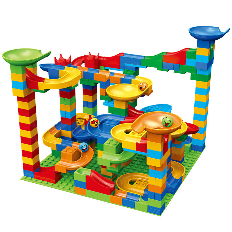 K & S | Große Kugelbahn Bausteine Set - Kreatives Lernspielzeug & Konstruktionsspiel für Kinder