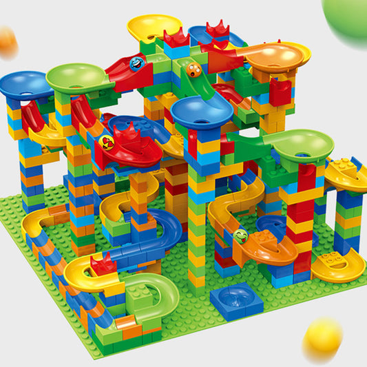 K & S | Große Kugelbahn Bausteine Set - Kreatives Lernspielzeug & Konstruktionsspiel für Kinder