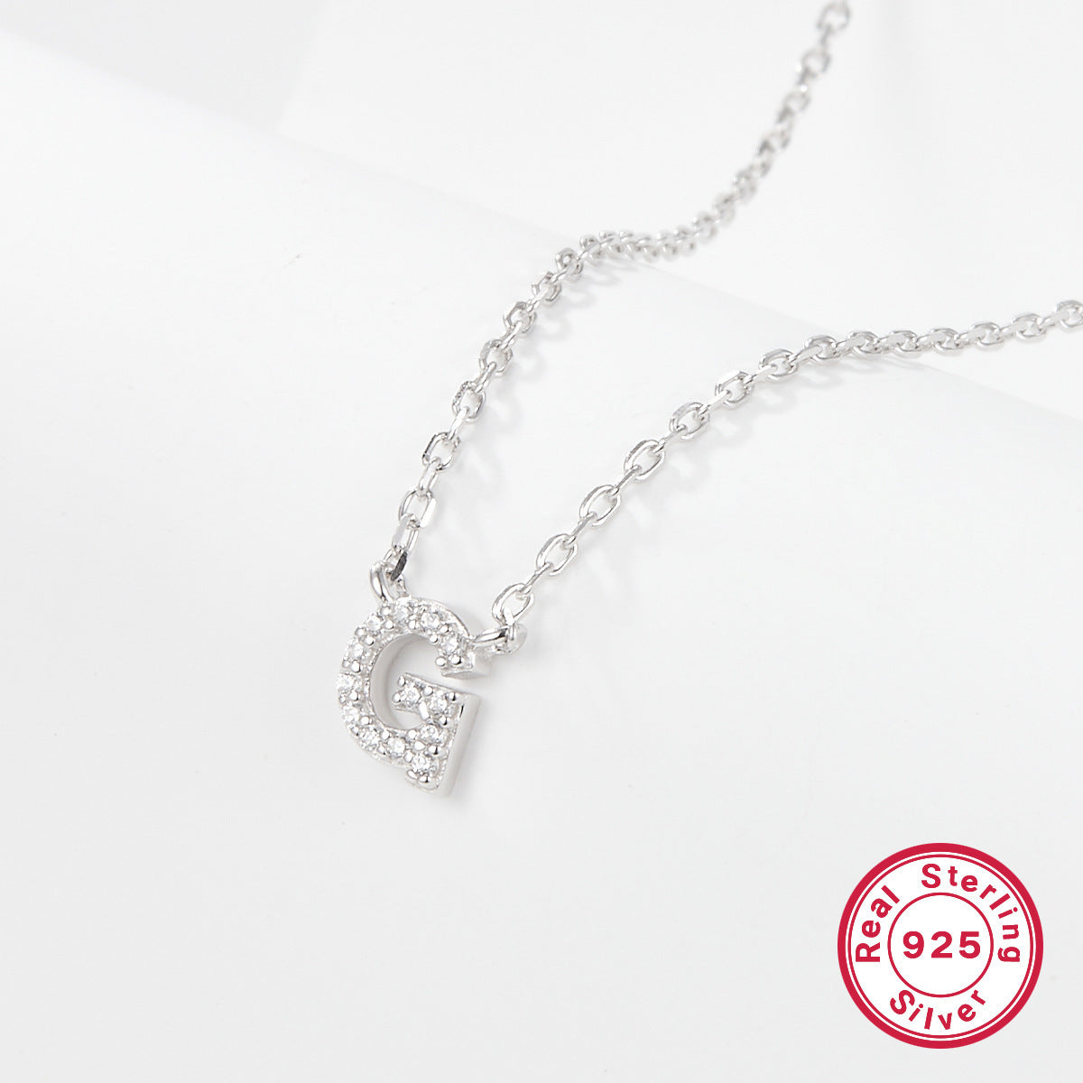 K & S | Damen Halskette 925 Silber mit Buchstabe – Eleganter Initialen Schmuck & Geschenkidee