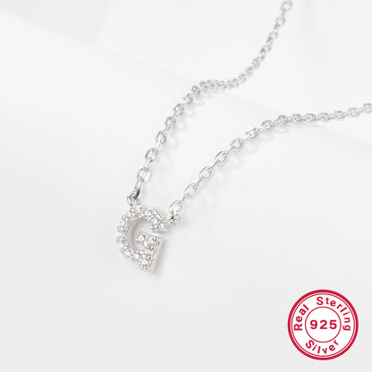 K & S | Damen Halskette 925 Silber mit Buchstabe – Eleganter Initialen Schmuck & Geschenkidee