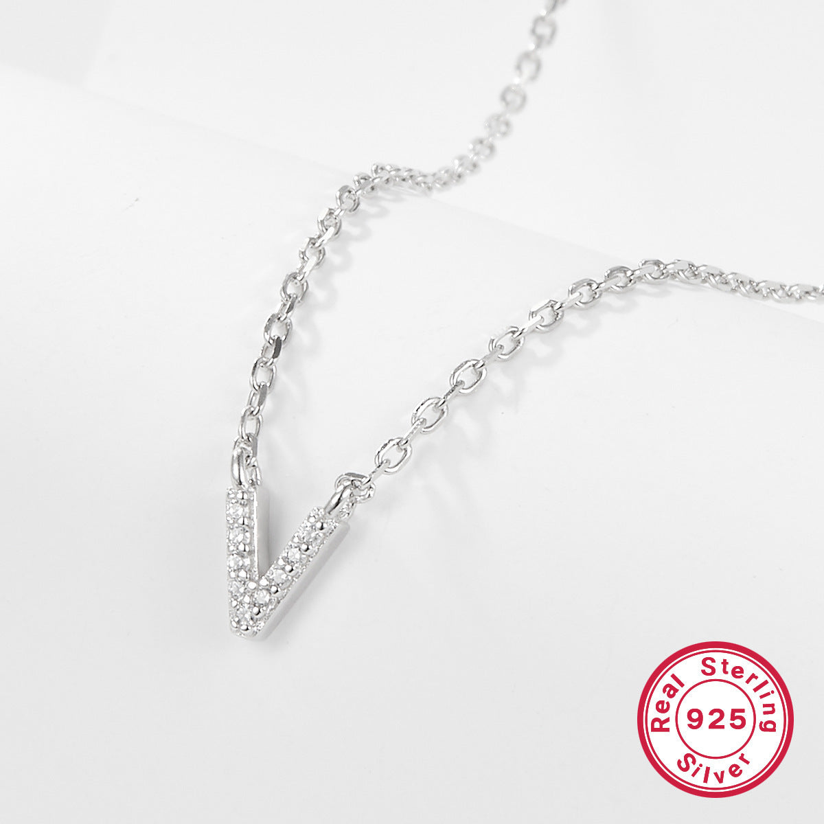 K & S | Damen Halskette 925 Silber mit Buchstabe – Eleganter Initialen Schmuck & Geschenkidee