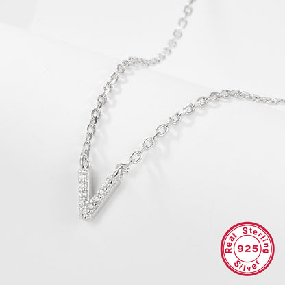 K & S | Damen Halskette 925 Silber mit Buchstabe – Eleganter Initialen Schmuck & Geschenkidee