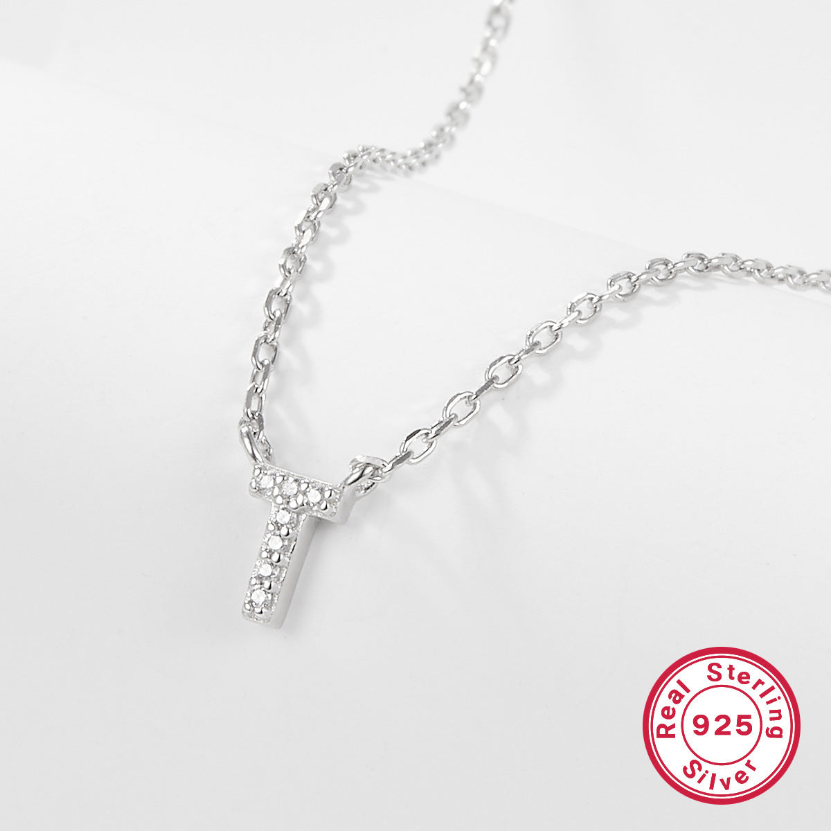 K & S | Damen Halskette 925 Silber mit Buchstabe – Eleganter Initialen Schmuck & Geschenkidee