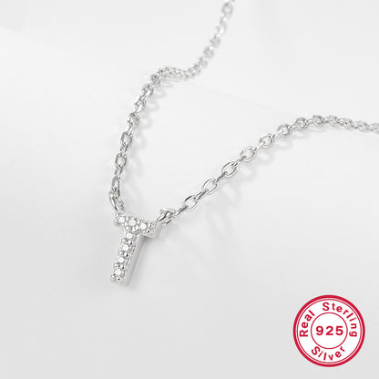 K & S | Damen Halskette 925 Silber mit Buchstabe – Eleganter Initialen Schmuck & Geschenkidee
